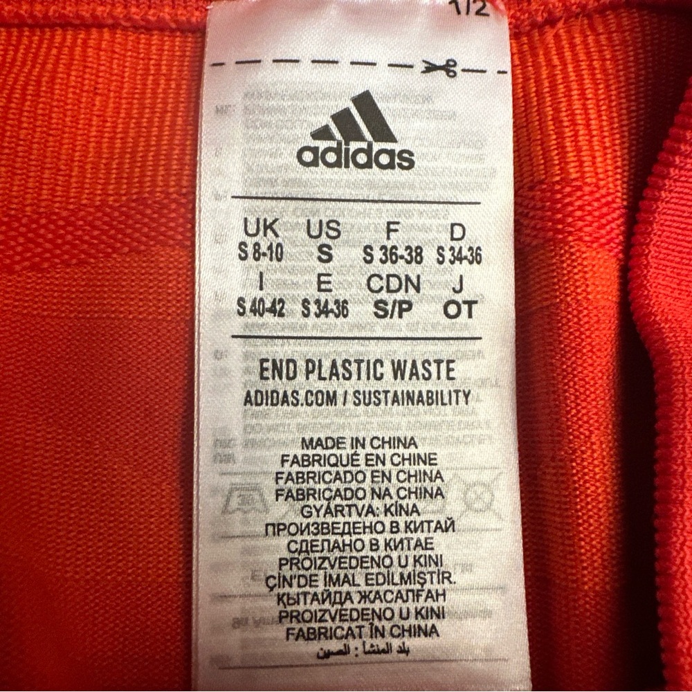 Adidas x‎ Marimekko Aeroknit 7/8 Leggings Small Orange Stripe Sexy Gym 🧡 - Picture 4 of 7